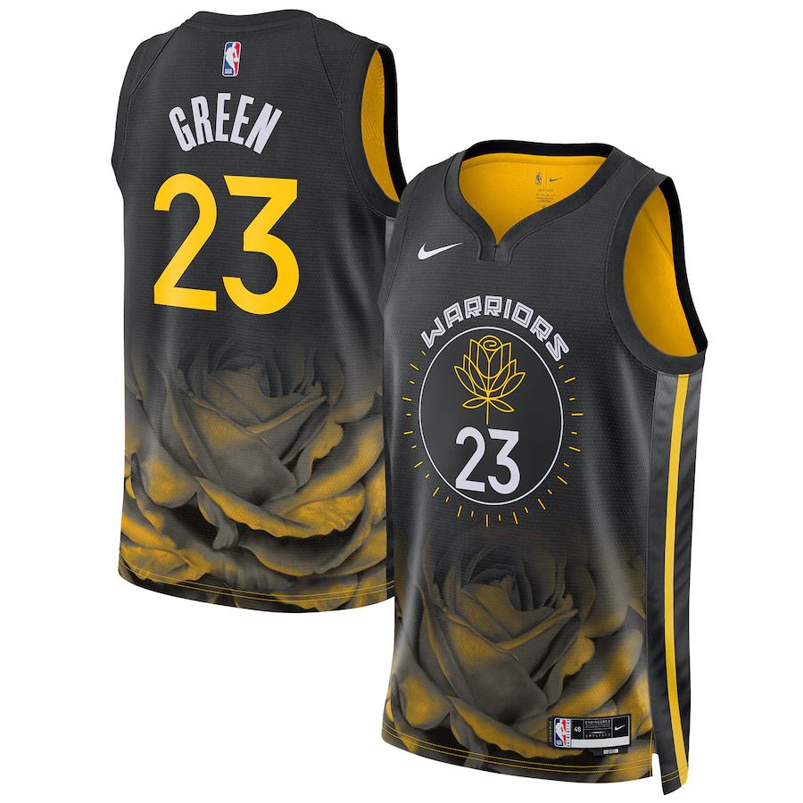 Men Golden State Warriors #23 Draymond Green Nike Black 2022-23 Swingman NBA Jersey->golden state warriors->NBA Jersey